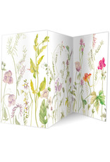 Caspari Blank Card Wildflowers Triple Accordion