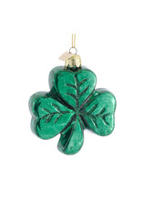 Kurt Adler Noble Gems Irish Glass Shamrock Ornament 3.25 inch