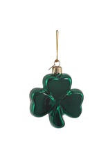 Kurt Adler Noble Gems Irish Glass Shamrock Ornament 3.25 inch