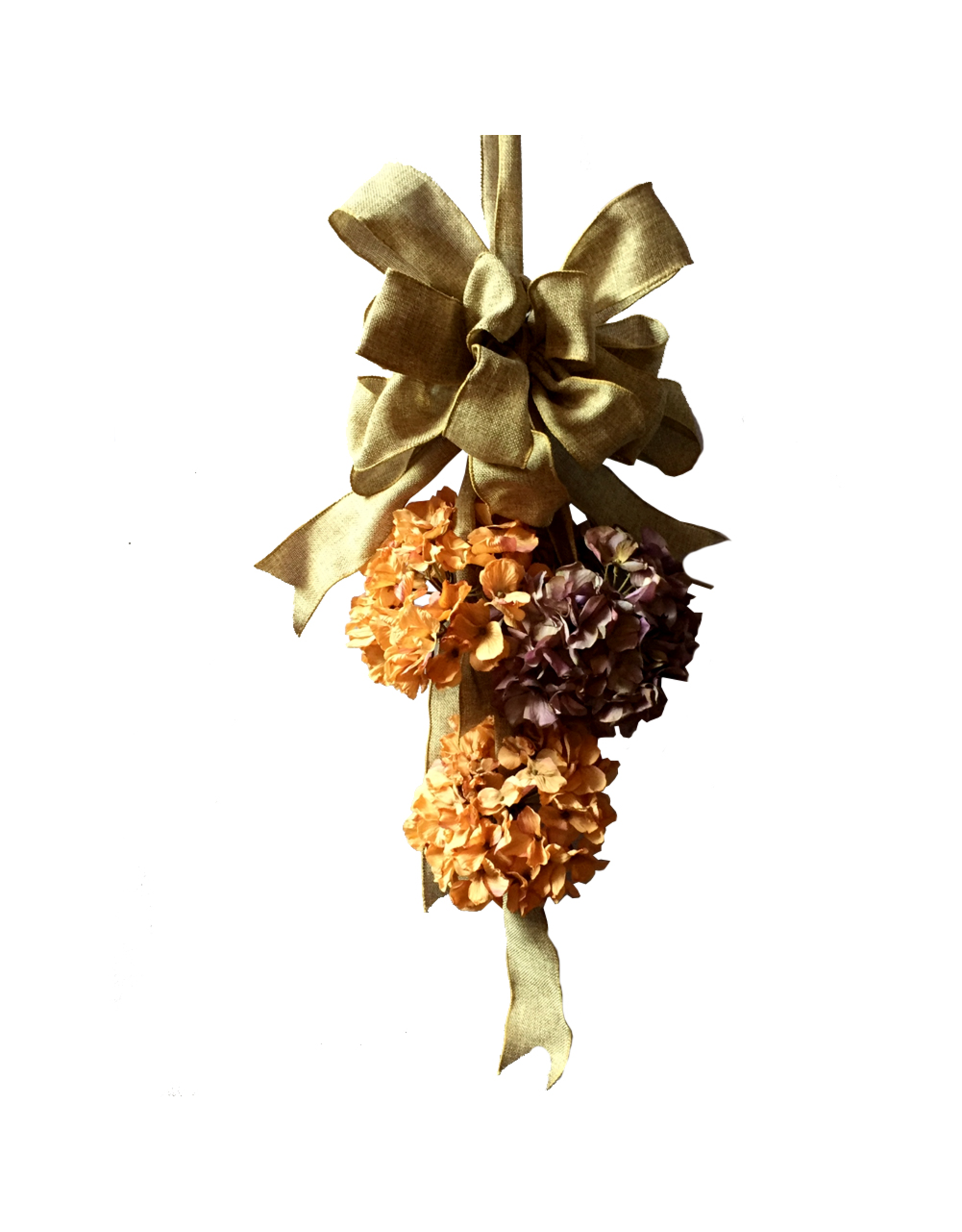 DIGS-N-GIFTS Burlap Bow w Fall Floral Door Hanger Wall Decor