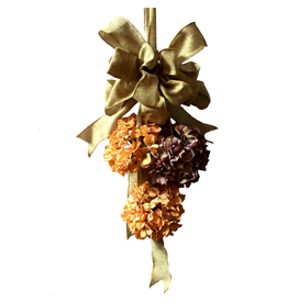 DIGS-N-GIFTS Burlap Bow w Fall Floral Door Hanger Wall Decor