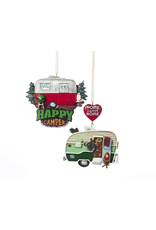 Kurt Adler Campers Camping Christmas Ornaments Set of 2