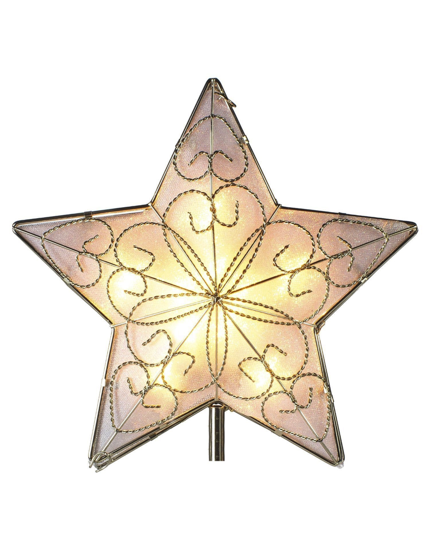 Kurt Adler Christmas Tree Topper 5 Point Wire Star 8.5 inch