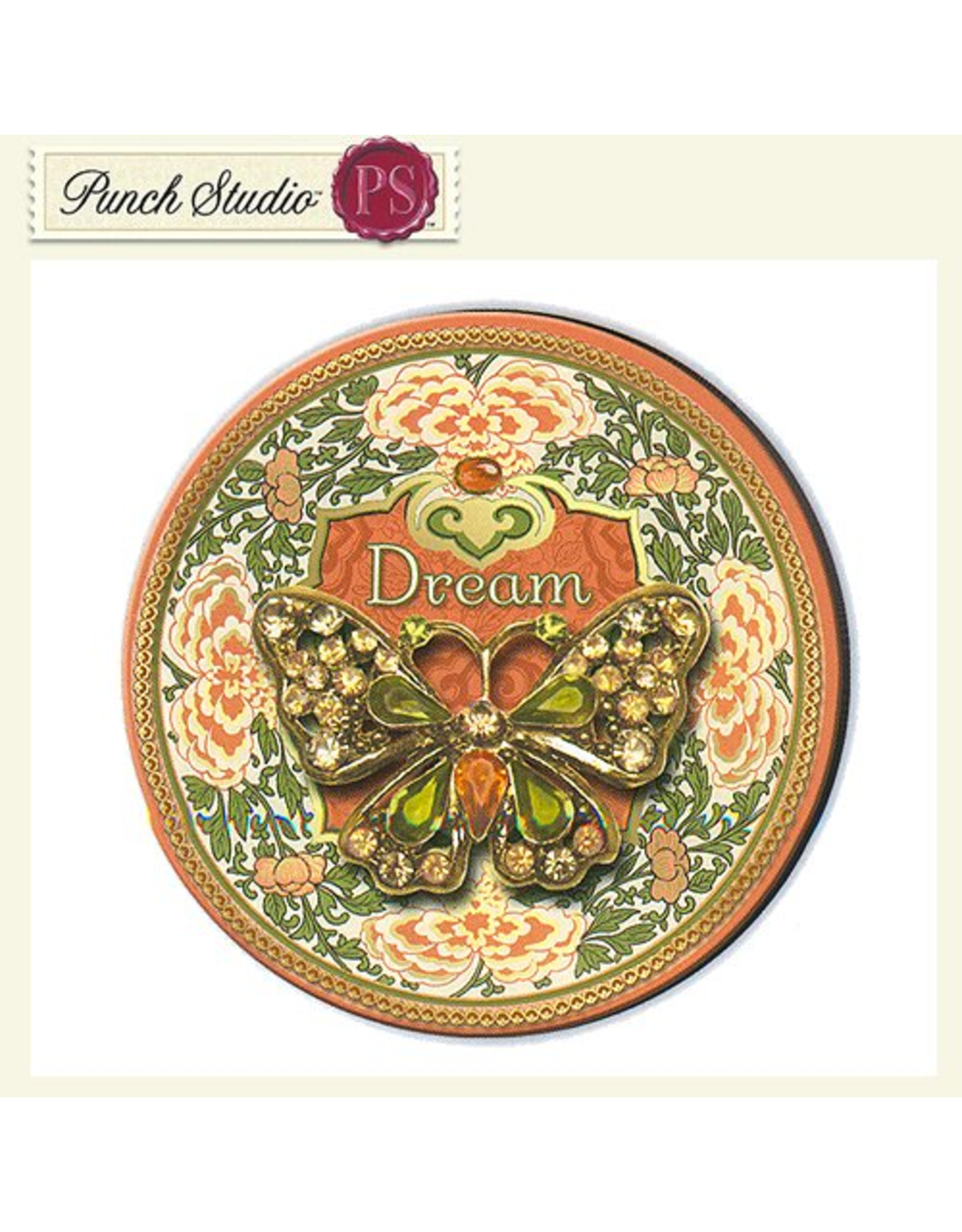 Punch Studio Decorative Brooch Magnet w Gem Embellishments - Digs