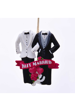 Kurt Adler Christmas Ornaments Gay-Same-Sex Marriage Just Married Couple 3.5 inch