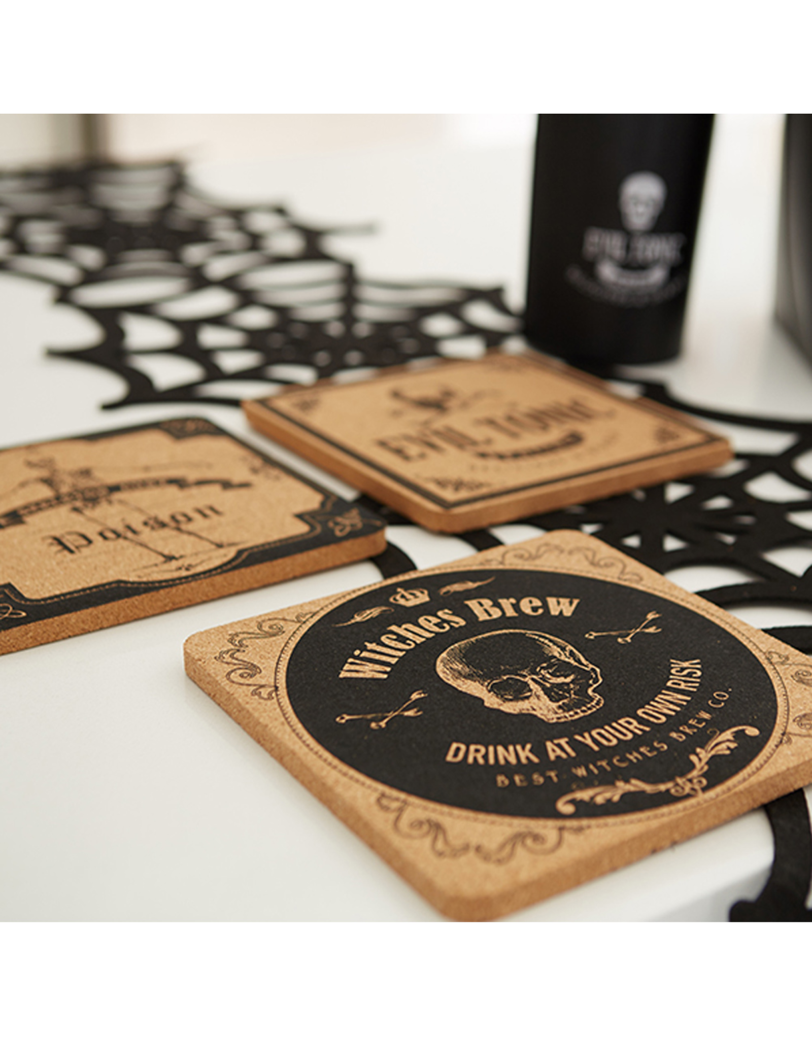 Halloween Party Trivets Set of 3 Assorted 7.5 Inches SQ