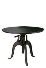 Jamie Young Company Americana Steel Crank Table 36 Round Adjustable Height