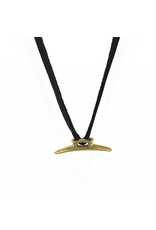 Waxing Poetic® Jewelry Boat Cleat Leather Necklace Mens 24 inch-Brass