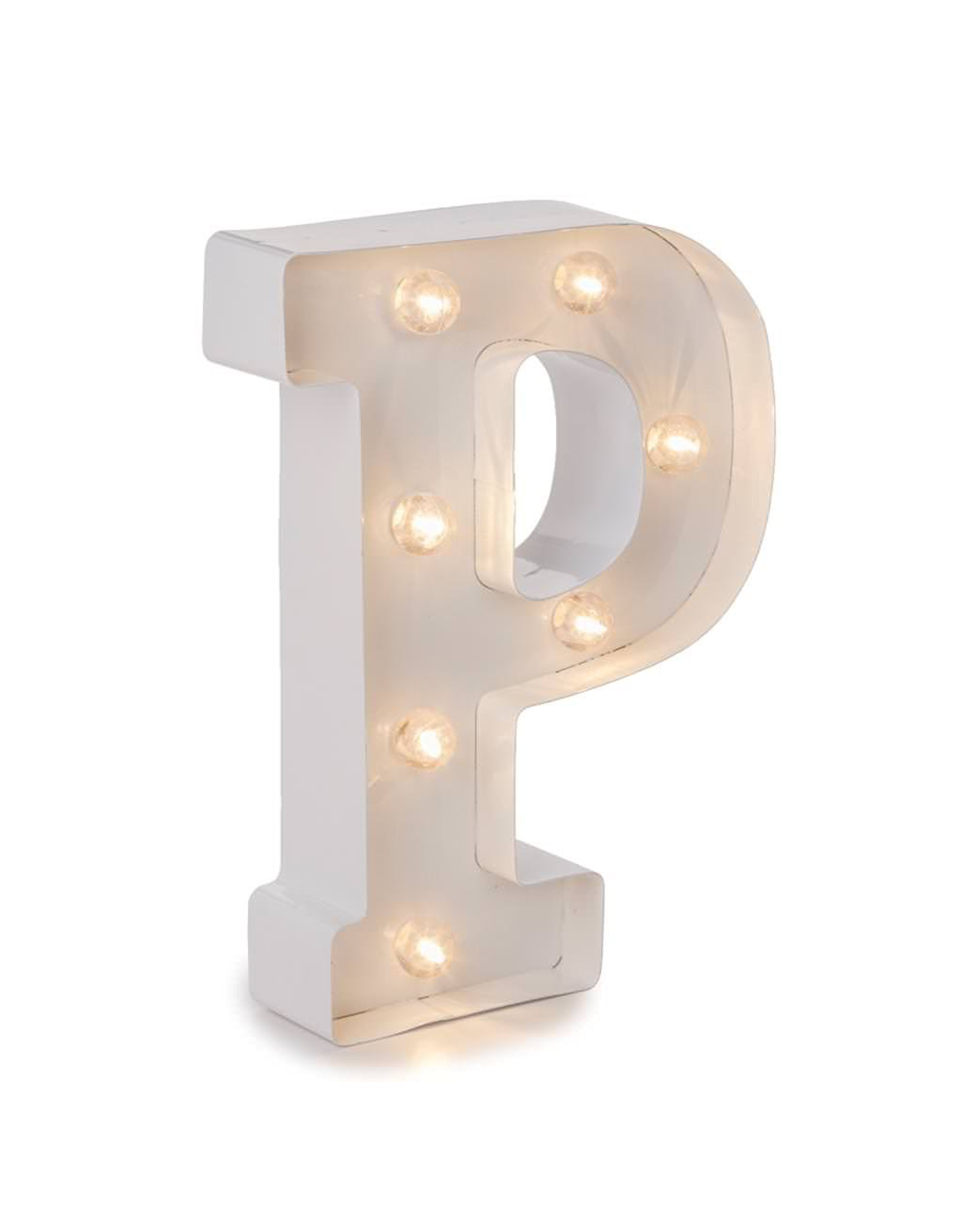 Darice LED Light Up Marquee Letter W 915-750 Galvanized Silver Metal