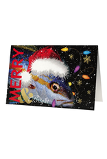 By The Seas-N Greetings Christmas Cards 10pk Merry n Bright Santa Fish
