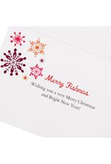 By The Seas-N Greetings Christmas Card Merry and Bright Santa Fish