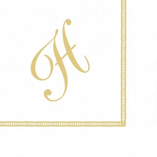 Caspari Monogram Initial H Paper Cocktail Napkins 20pk Digs N Gifts