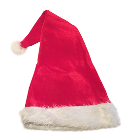 Darice Christmas Santa Hat Red w White Faux Fur Trim
