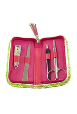 Twos Company Manicure Nail Kit Scissors File Cuticle Tool Clipper -GR
