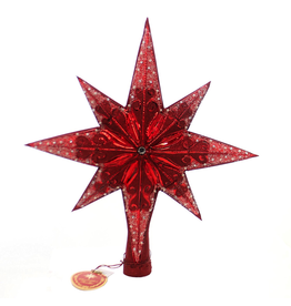 Christopher Radko Christmas Tree Topper Ruby Stellar Finial