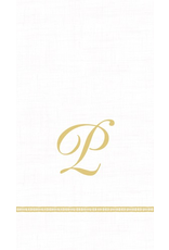 Caspari Monogram Initial P Paper Guest Napkins 15pk