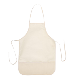 Darice Cotton Canvas Adult Apron With Pocket 19.7x27.3 Inch Natural