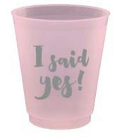 Slant I Said Yes Plastic Flex Shot Cups 4oz 8pk