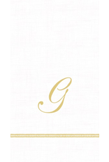Caspari Monogram Initial G Paper Guest Napkins 15pk