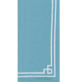 Caspari Fabric Cotton Tea Towels 24x31 Rive Gauche - Turquoise