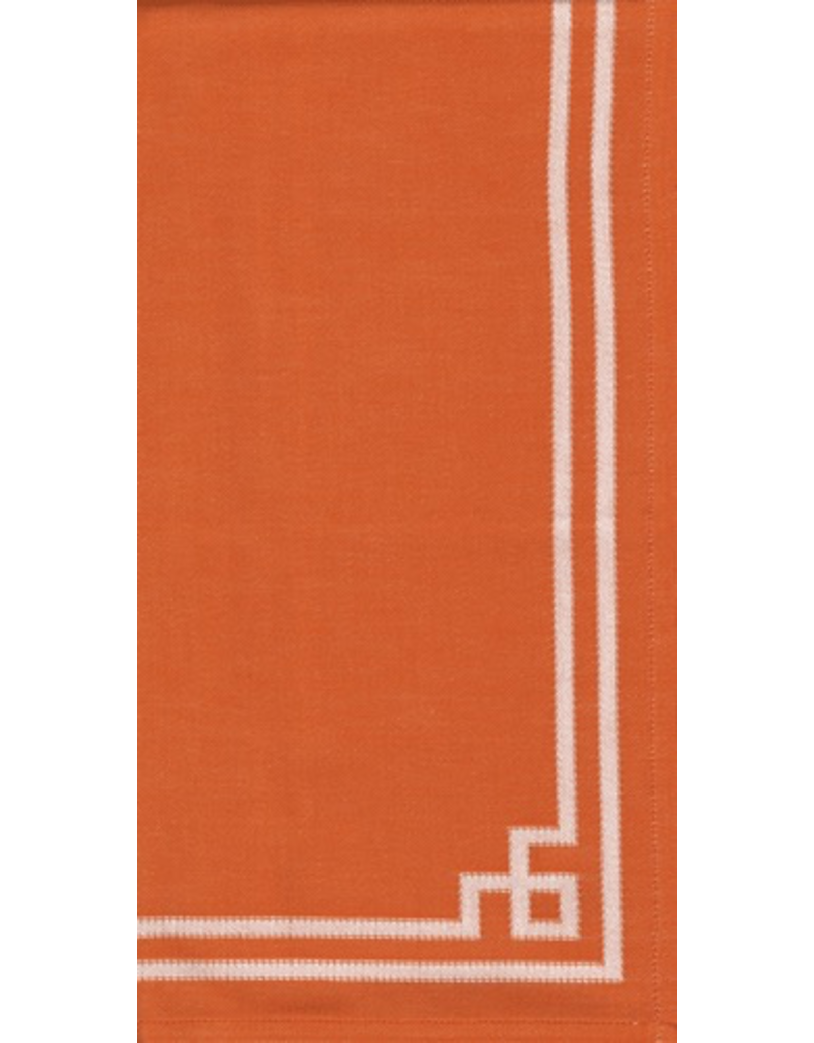 Caspari Fabric Cotton Tea Towels 24x31 Rive Gauche - Orange