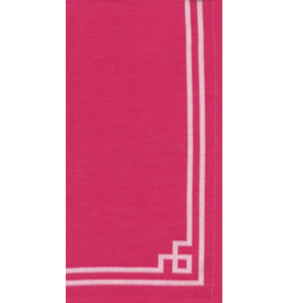 Caspari Fabric Cotton Tea Towels 24x31 Rive Gauche - Fuchsia