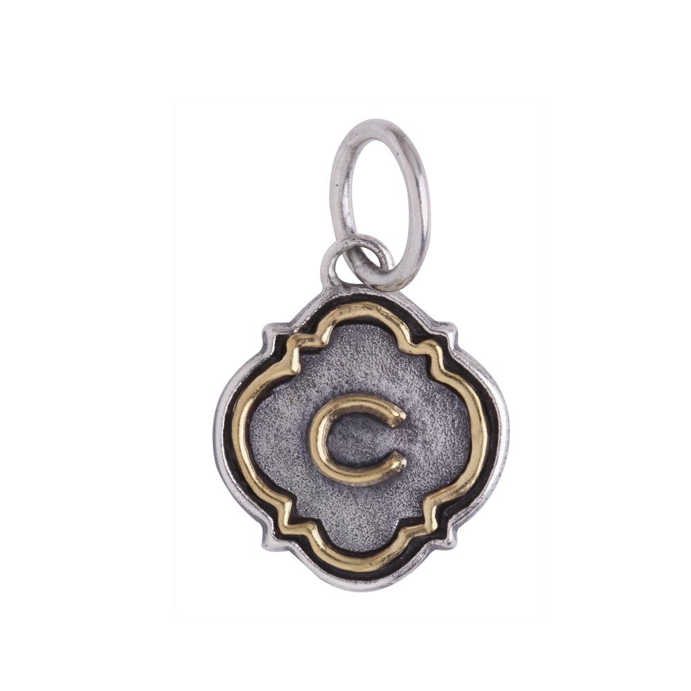 Waxing Poetic® Jewelry QTFL1MS-C Insignia C Charm - Digs N Gifts