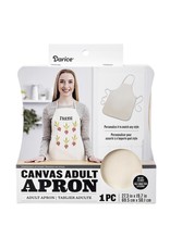 Darice Cotton Canvas Adult Apron 19.7x27.3 Inch Natural