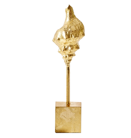 Twos Company Coquillage Standing Gold Conch on Base