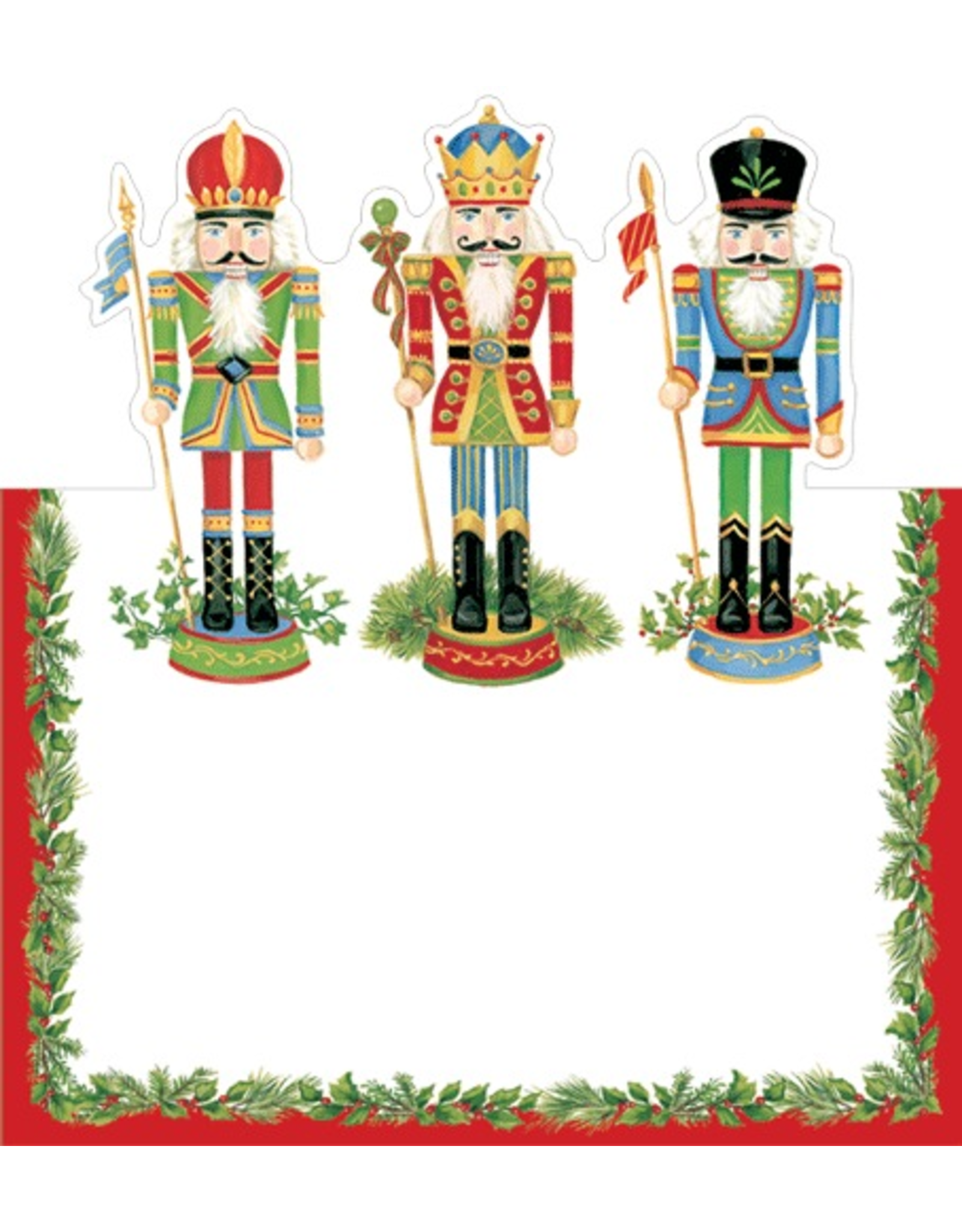 Caspari Christmas Place Cards Tent Style 8 Pk Nutcracker Suite