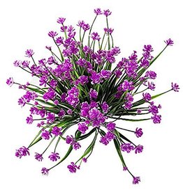 DIGS-N-GIFTS Mini Artificial Flowers Bundle UV Resistant Fushia 9.5x13