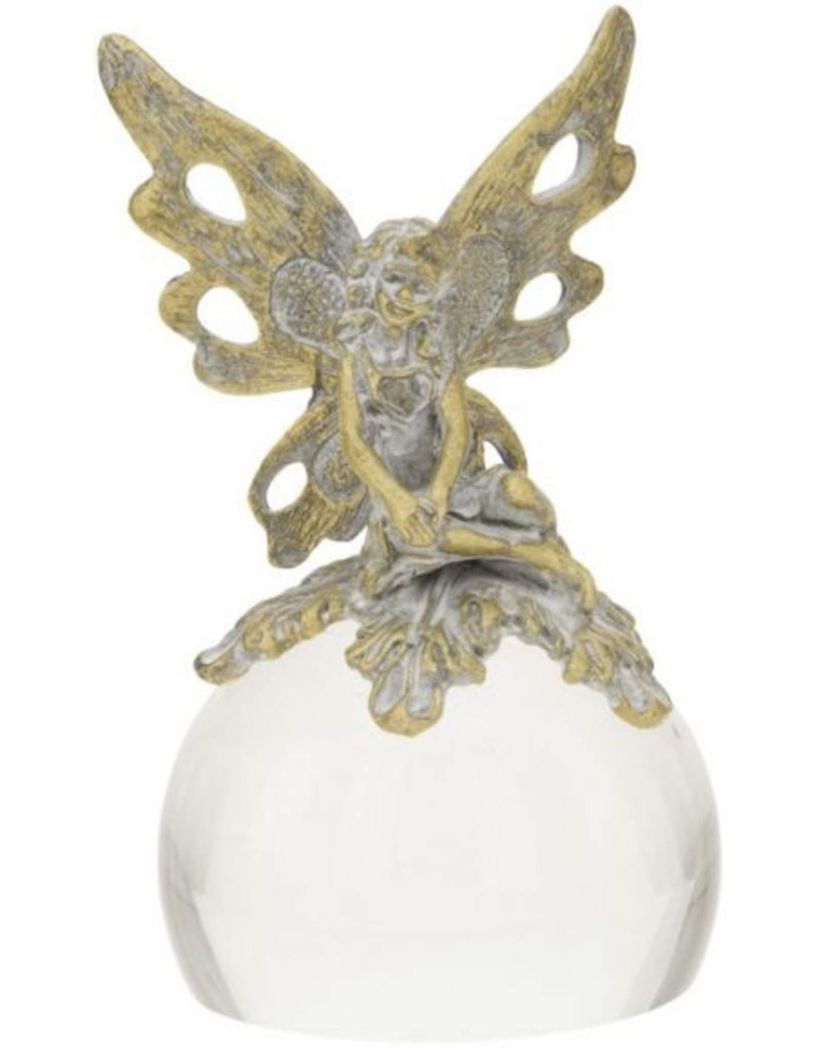 Mark Roberts Home Decor Fairy Girl Paperweight Glass w Metal Finial 4.5 inch