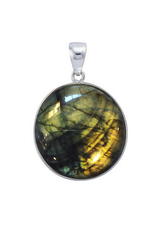 Charles Albert Jewelry Fine Sterling Silver Pendant w Labradorite