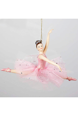 Kurt Adler Ballerina Leaping Christmas Ornament Pink Tutu