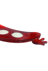 Rockledge Design Studios Red Curved Handy Tea Light Candle Tray