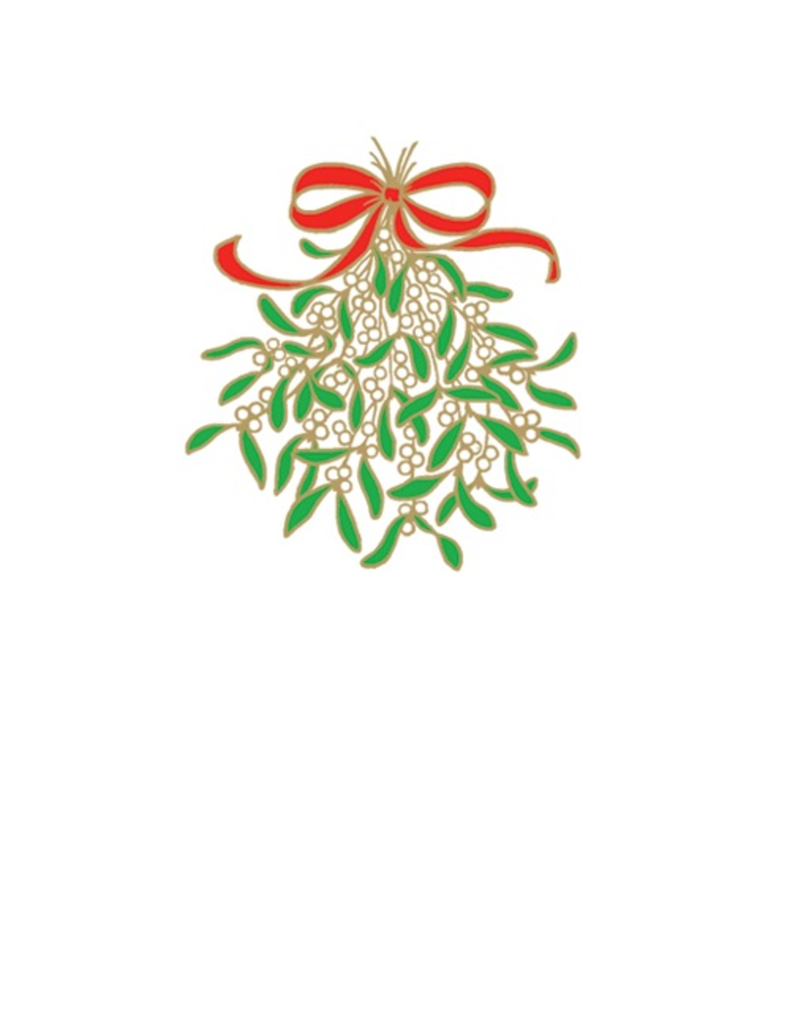 Caspari Christmas Place Cards 8pk Embossed Mistletoe Tent Cards Digs N Gifts