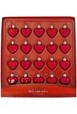 Kurt Adler Mini Red Hearts Ornaments Petite Treasures 20 Pack