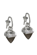 Waxing Poetic® Jewelry Gravitas Earrings Sterling Silver-Smoky Quartz
