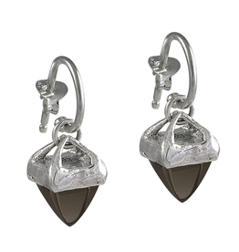 Waxing Poetic® Jewelry Gravitas Earrings Sterling Silver-Smoky Quartz