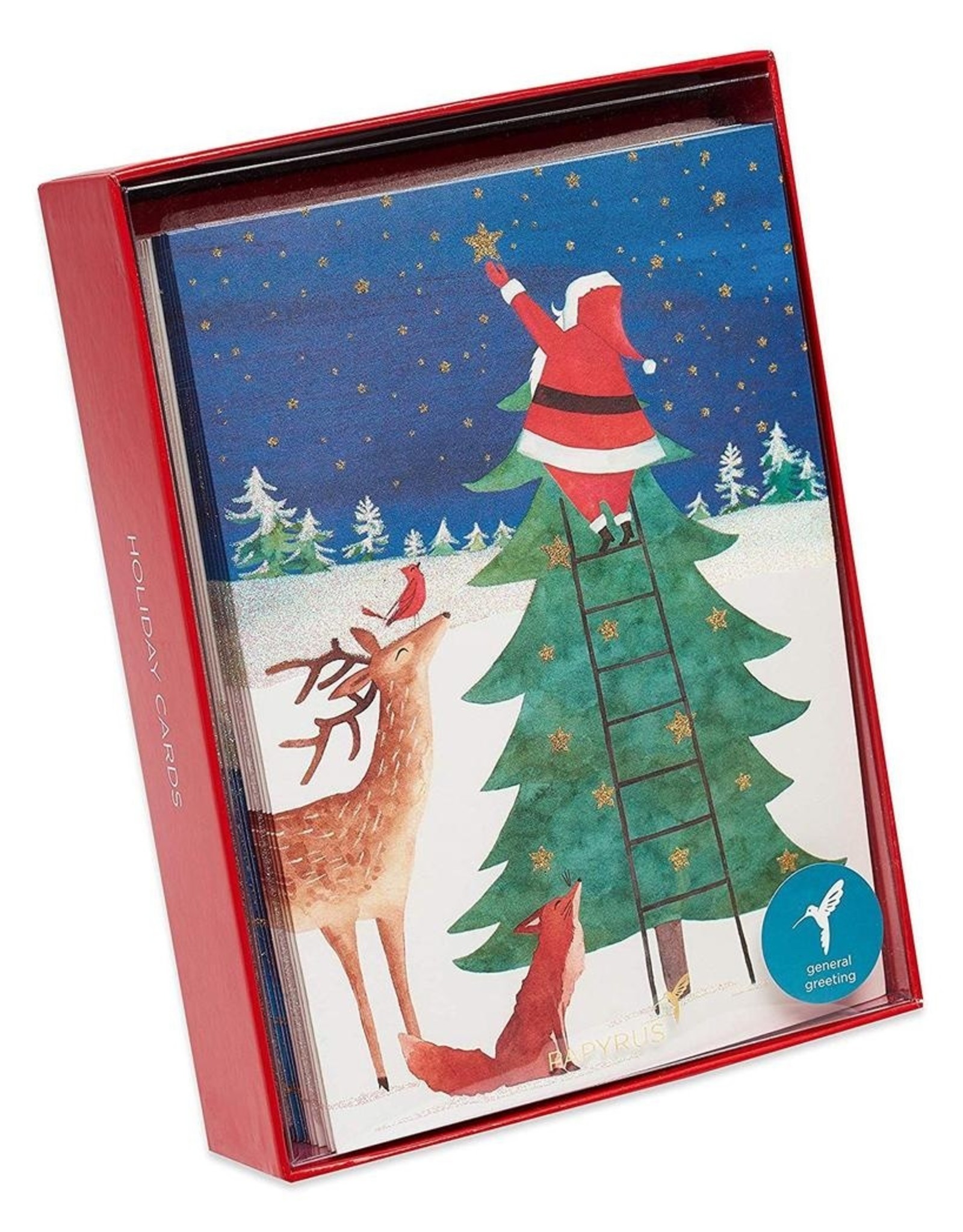 Papyrus Holiday Christmas Cards Boxed, Tree with Gifts and ...