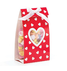 Burton and Burton White Hearts on Red Candy Gift Bag - Single
