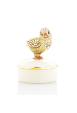 Jay Strongwater Decorative Boxes Sawyer Chick Round Porcelain Box