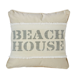 Mud Pie Beach House Washed Canvas Pillow Wrap 7x31 inch