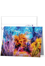 By The Seas-N Greetings Blank Note Card Coral Reef Fiesta