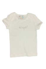 Mama and Bambino Infant Baby Tee with Rhinestone Bling T-Shirt  White w Angel
