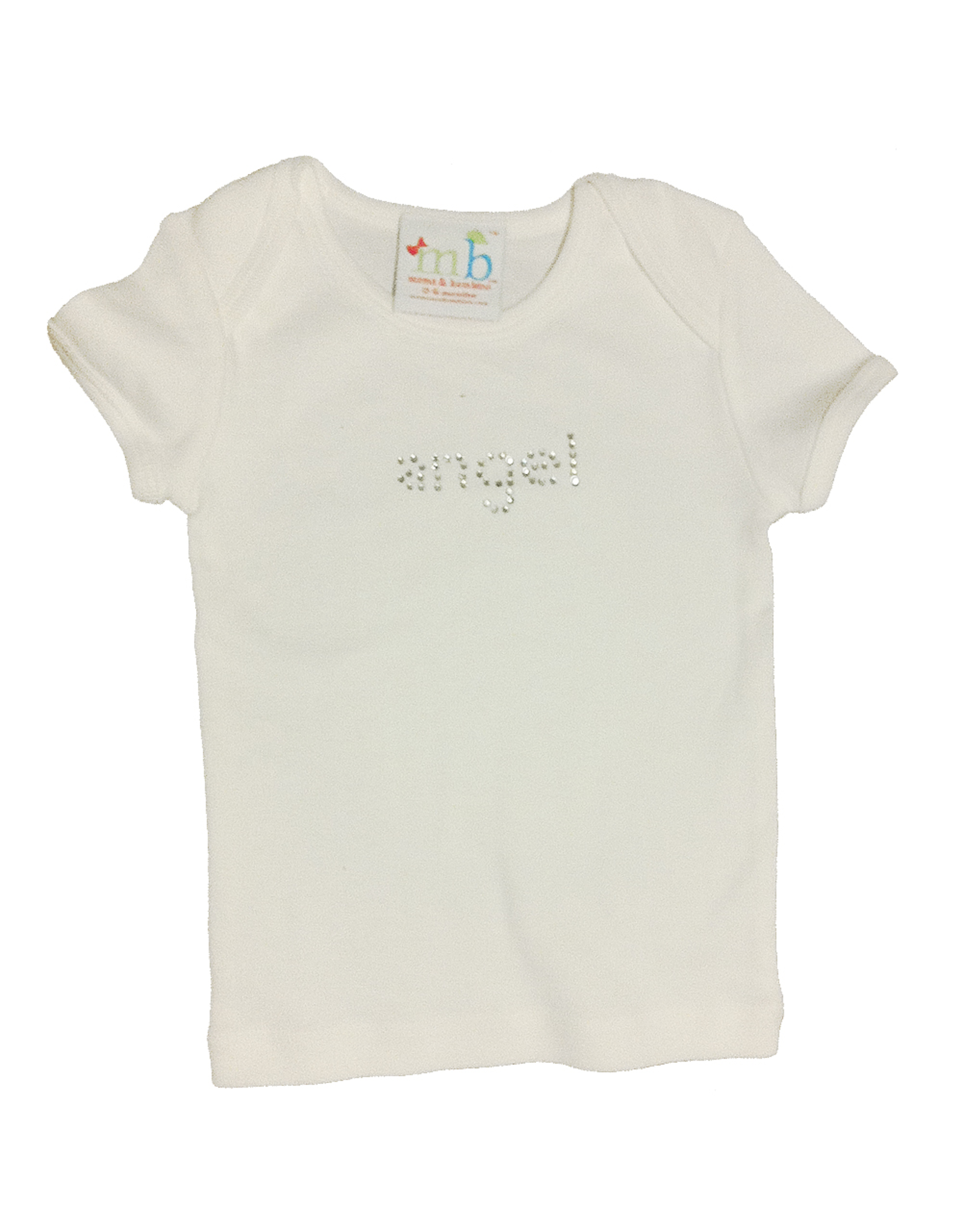 Mama and Bambino Baby with Rhinestone Bling T-Shirt White w Angel - Digs N