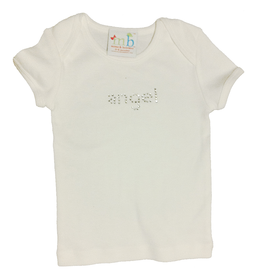 Mama and Bambino Infant Baby Tee with Rhinestone Bling T-Shirt  White w Angel