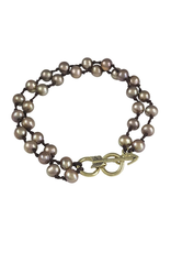 Waxing Poetic® Jewelry Boho Soul Bracelet Taupe Brass-Pearls