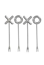 Midwest-CBK Appetizer Picks XOXO Set of 4 Stainless Steel Picks