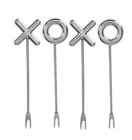 Midwest-CBK Appetizer Picks XOXO Set of 4 Stainless Steel Picks